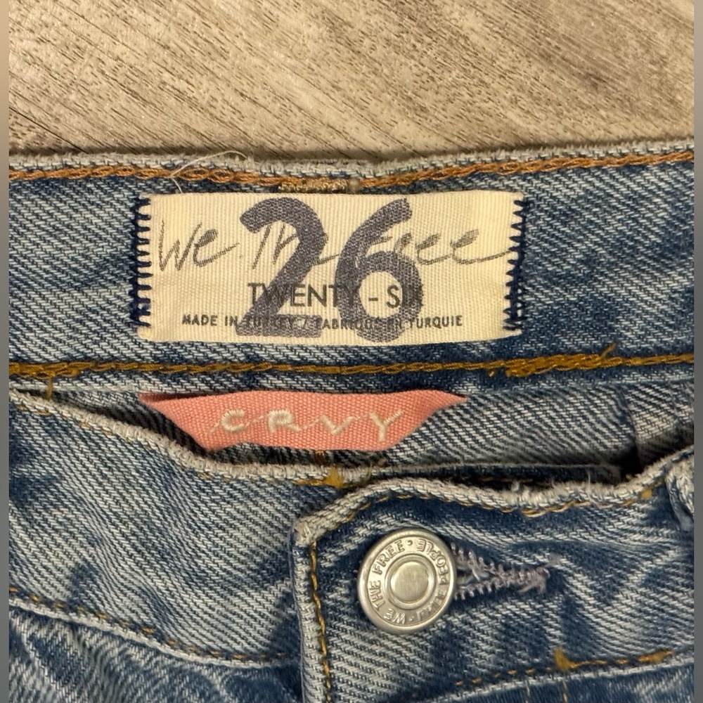 NEW Free People We The Free CRVY Gia Wide-Leg Jeans Light Wash Size 26/2 US $128 - Picture 8 of 15